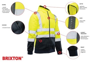 СВИТШОТ СВЕТООТРАЖАЮЩИЙ с капюшоном Seven Kings BRIXTON FLASH размер L