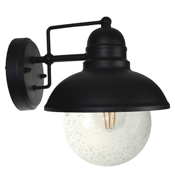 Lampa elewacyjna KINKIET szklana kula E27 LED LOFT