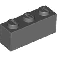 4You LEGO - 3622 KLOCEK 1X3 CIEMNO SZARY (2szt)