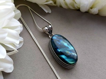 Wisior _ Labradoryt _ Indie _ handmade _ 45