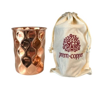 Prem-Copper Kubek MIEDZIANY na wodę 250ml AJURWEDA Avika