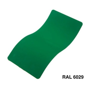 Полиэфирная порошковая краска RAL 6029, гладкий блеск.