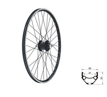 Koło przednie KLS DRAFT Dynamo V-brake 26