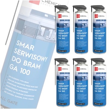 SMAR DO BRAM GARAŻOWYCH PROWADNIC ZAMKÓW ZAWIASÓW KŁÓDEK SPRAY ZESTAW 6 SZT