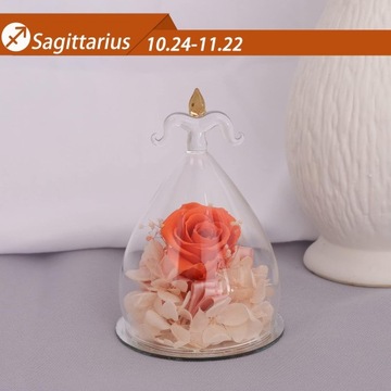 ВЕЧНЫЙ ЦВЕТОК РОЗА В СТЕКЛЕ ПОДАРОК ​​ДЛЯ СТРЕЛЕЦА СТЕКЛЯННАЯ ФИГУРКА