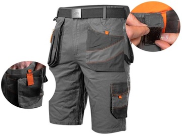 NEO KRÓTKIE SPODENKI ROBOCZE bawełna 100% XL PASEK