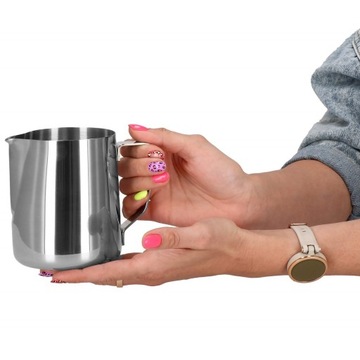 СТАЛЬНОЙ КУВШИН, КРУЖКА ДЛЯ ВСПЕНИВАНИЯ МОЛОКА, МОЛОЧНИК 600мл, НЕРЖАВЕЮЩАЯ НЕРЖАВЕЮЩАЯ