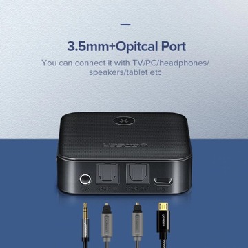 АДАПТЕР UGREEN BT 5.0 AUX+S/PDIF Qualcomm aptX HD