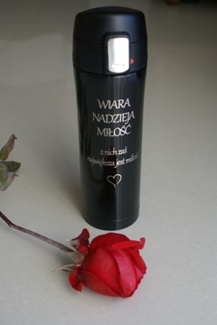 Термос Термокружка с ГРАВИРОВКОЙ, новогодний подарок