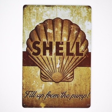 Tabliczka dekoracyjna metalowa SHELL 1