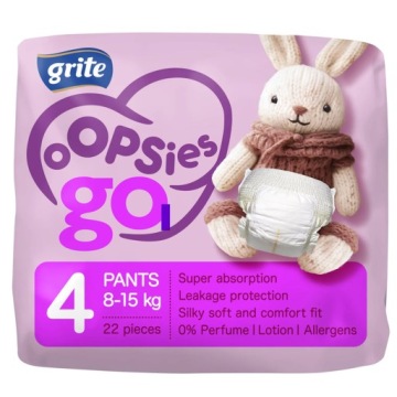 Трусики-підгузки для дітей Grite Oopsies GO штани Розмір 4 (8–15 кг) 22 шт.