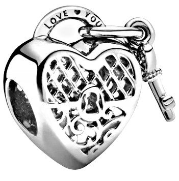 MD CHARMS zawieszka SERCE heart klucz | S925