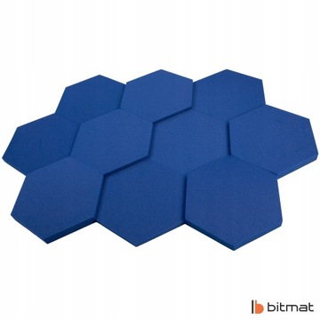 Акустическая пена Шестиугольник 10 шт. СИНИЙ шестигранник панель детская комната