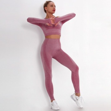 женские LEGGINS спортивный комплект push up с высокой талией