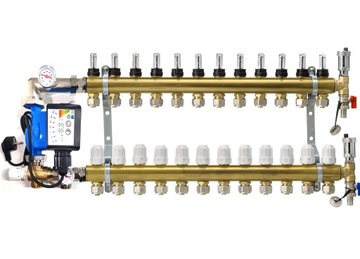 Rozdzielacz 12grupa pompa ELEKTRONICZNA podłogówka