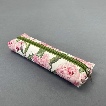 Etui saszetka piórnik jamnik peonie