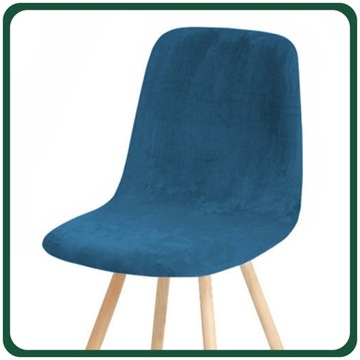 НАБОР ИЗ 4-Х ЧЕХЛОВ ДЛЯ СКАНДИНАВСКОГО СТУЛА, БИРЮЗОВЫЙ ВЕЛЮР