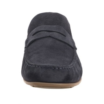 Buty Mokasyny Męskie Tommy Hilfiger Casual Suede Driver Granatowe