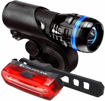 FALCON EYE - LAMPA ROWEROWA PRZEDNIA TYLNA ZESTAW