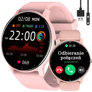 Zegarek SMARTWATCH Rubicon 230 mAh ODBIERANIE POŁĄCZEŃ 360x360 MENU PL 1.39