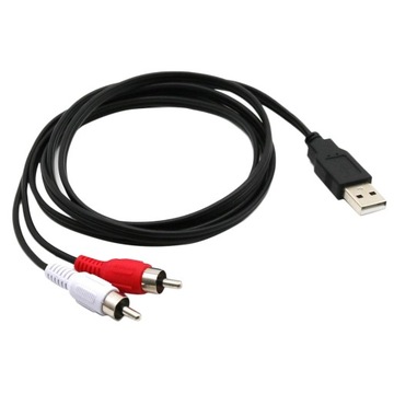 Кабель-разветвитель USB 2.0 на 2 RCA, 1. Тип A