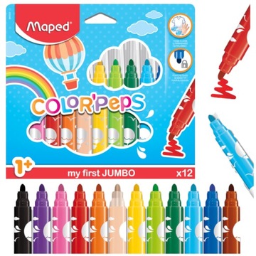 Pierwsze mazaki dla rocznego dziecka Maped 12kol.