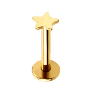 Piercing Labret en forma de corazón para el piezas, pendiente de estrella,