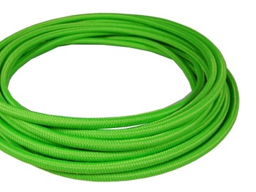 Przewód w oplocie zielony seledynowy kabel kolorow