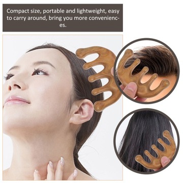 Массажеры для роста волос Расческа из зеленого сандалового дерева