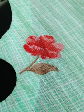 Letnia turkusowa zielona sukienka tunika róże L M