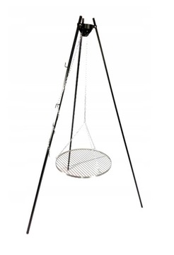 Grill Ogrodowy Trójnóg Ruszt Chromowany 60cm