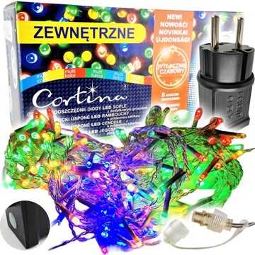 LAMPKI CHOINKOWE 200 LED SOPLE ZEWNĘTRZNE WEWNĘTRZNE ŚWIATEŁKA ŚWIĄTECZNE