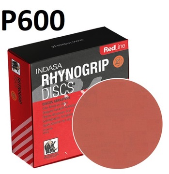 INDASA RED Krążki Ścierne Rzep 125mm P600 x10