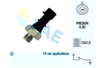 FAE SENZOR TLAKU OLEJE FIAT PANDA 0.65-1.3D 10.80-07.04