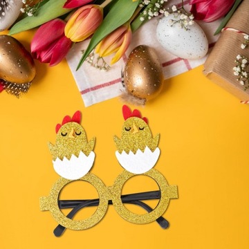 Пасхальные очки Креативные очки для животных Костюмные аксессуары Вечеринка Красный цыпленок