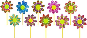 ВЕТРЯНАЯ МЕЛЬНИЦА ЦВЕТНАЯ ИГРУШКА 35 СМ 1 ШТ.