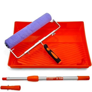 SZYBKIE MALOWANIE MOTIVE WAŁEK PES 40cm / 12mm UCHWYT KUWETA KIJ 55cm