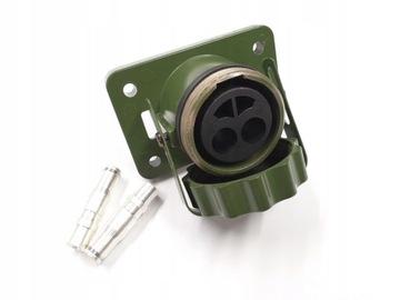 Gniazdo Metalowe 24V 2pin Zaciskane NATO