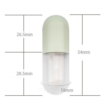 10 баночек для блеска для губ с вкладышами в форме капсул, 5 мл Lovely Green