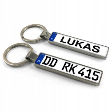 Кольцо для ключей с номерным знаком и именем для ключей от автомобиля водителя