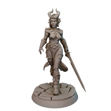 Female Tiefling Duelist RPG D&D Pathfinder