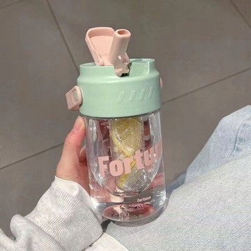 550ml cute water cup fruit tea built-in filter cup