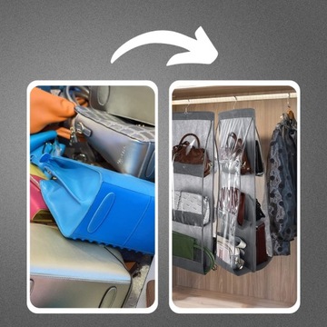 ОРГАНАЙЗЕР ДЛЯ ПОДВЕШИВАНИЯ СУМОК В ШКАФ-вешалка