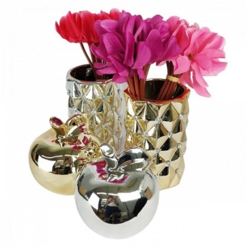 Золотая керамическая ваза с кристаллами TG53032-4 гламур 17 см