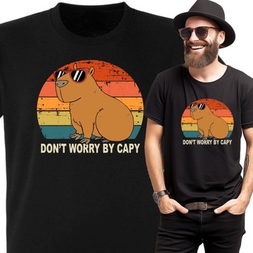 Koszulka Kapibara na Prezent na Urodziny Śmieszna z Nadrukiem Capybara XXL