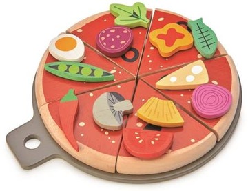 Tender Leaf Toys: Drewniana pizza z dodatkami