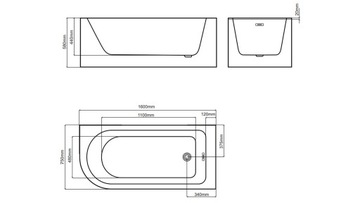 BRAIDER RESTIA УГЛОВАЯ ОТДЕЛЬНОСТОЯЩАЯ ВАННА 160