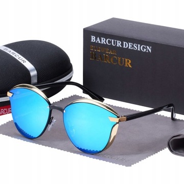 BARCUR Fashion Polaryzacyjne damskie okulary przeciwsłoneczne okrągłe