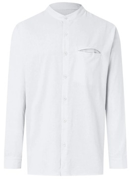 Pánska ľanová košeľa ležérna elegantná na leto bavlnená s gombíkmi