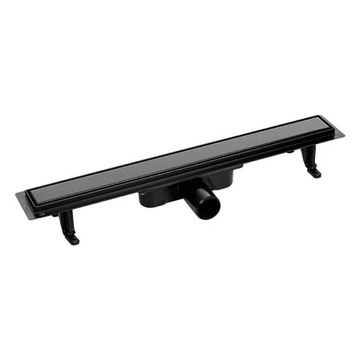 ODPŁYW LINIOWY 80CM CZARNY PANEL DWUSTRONNY STAL NIERDZEWNA LAVEO